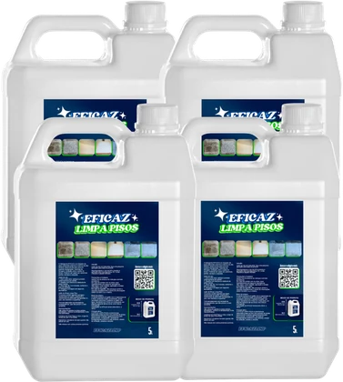 Kit com 4 galões de Eficaz Limpa Pisos 5L